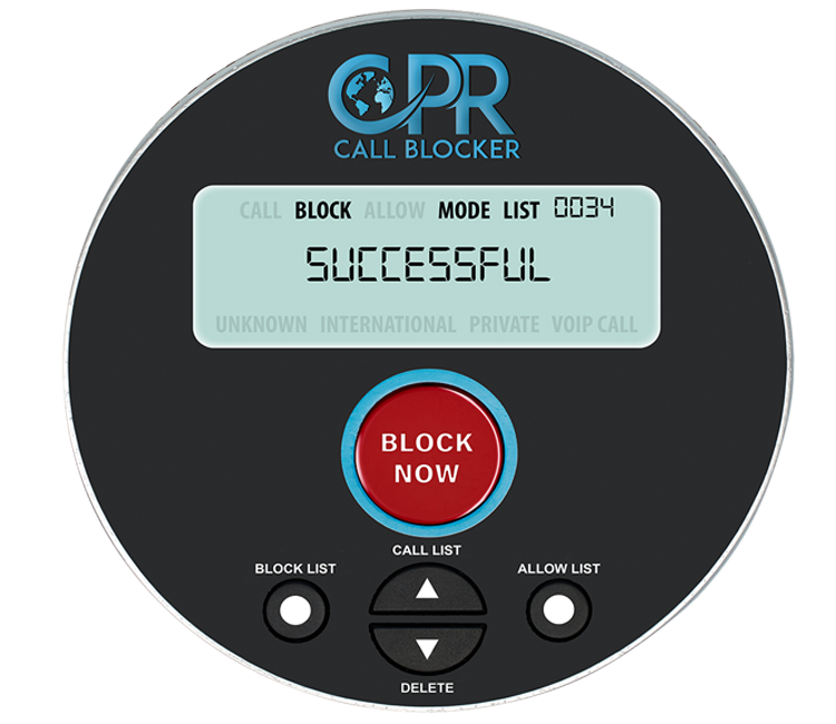 CPR V10000 Call Blocker for Landline Telephones. Stop nuisance and unwanted calls.