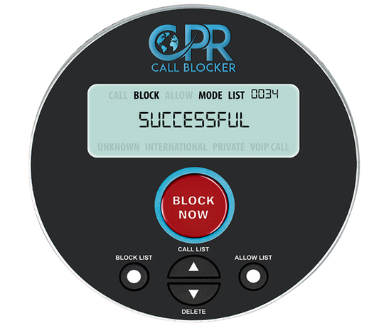 CPR V10000 Call Blocker for Landline Telephones. Stop nuisance and unwanted calls.