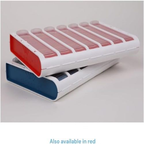 Pivotell Weekly Pill Organiser - 7 Day (28 compartments / 4 doses a Day) Pill Storage with an Innovative Easy to Open Roller Shutter for Those with Arthritis, Parkinson's and weak Hands