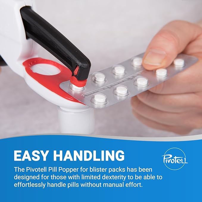Pivotell Pill Popper for Blister Packs: an aid for those with weak Hands to Remove Tablets Easily & Quickly from Blister Packs