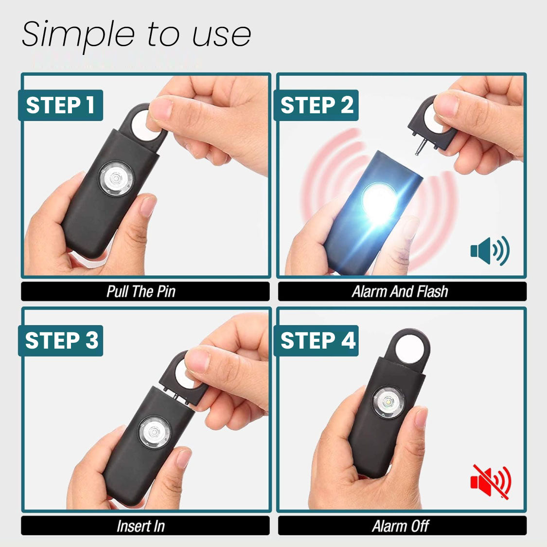 CPR Guardian Angel - Personal Safety Alarm for Elderly with Panic Alarm and Loud 130dB Siren to draw attention in an Emergency or Fall