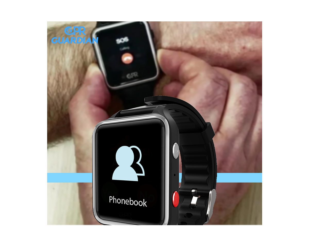 CPR Guardian One Touch SOS Personal Alarm Watch, Simple to Use, No App, No GPS, No Fall Detection (All-inclusive 1-Year Plan)