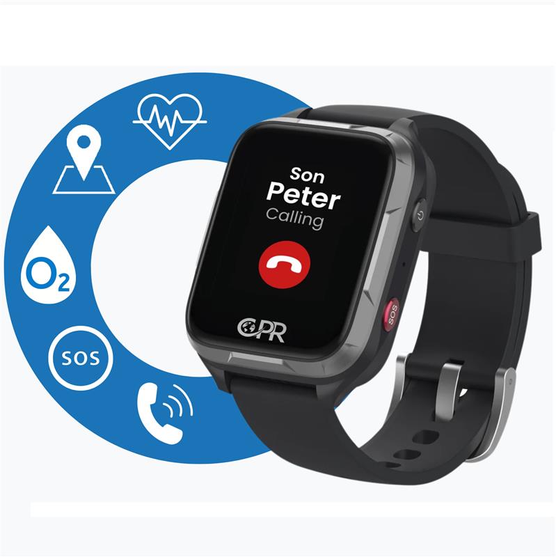 CPR Guardian Active Personal Alarm Watch with Emergency SOS Button, Pinpoint GPS Location Tracking, Two-Way Calling, Health Monitoring and Medical Reminders (All-inclusive 1-Year Plan)