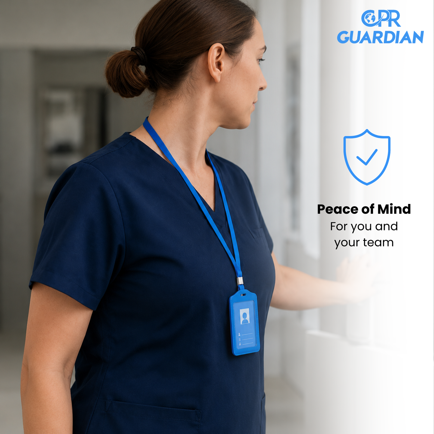 CPR Guardian ID Card GPS Location Tracker with SOS Emergency Button and Two-Way Calling | Lone Worker Safety Device & Personal Panic Alarm