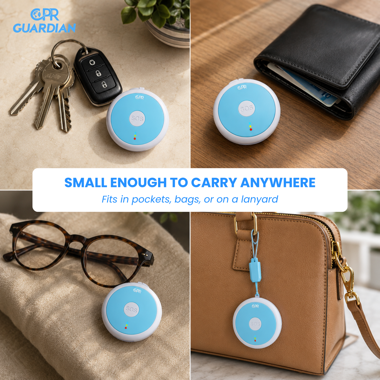 CPR Guardian Pendant Alarm with SOS, GPS, 4G Emergency Alert Button with Two-Way Calling & Live Location Tracking