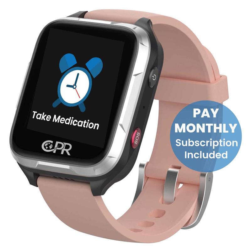 CPR Guardian Active Personal Alarm Watch with Emergency SOS Button, Pinpoint GPS Location Tracking, Two-Way Calling, Health Monitoring and Medical Reminders (All-inclusive 12-Month Plan)