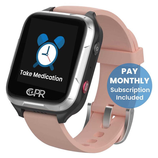 CPR Guardian Active Personal Alarm Watch with Emergency SOS Button, Pinpoint GPS Location Tracking, Two-Way Calling, Health Monitoring and Medical Reminders (All-inclusive 12-Month Plan)